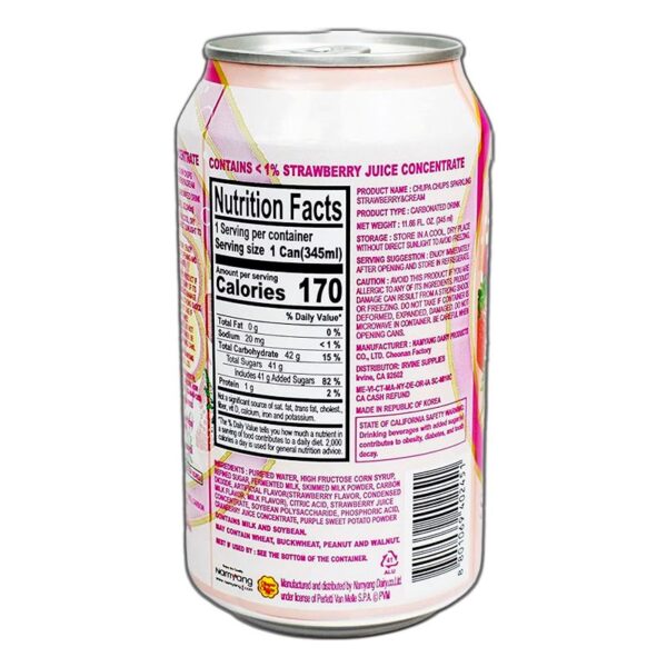BIBITA CHUPA CHUPS 345ML CREMA FRAGOLA - immagine 3