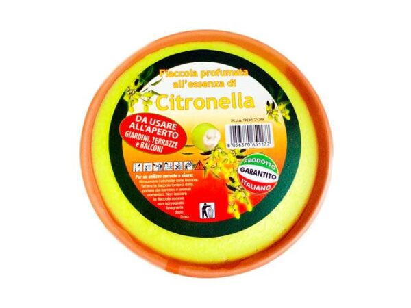 CANDELA D.18CM CITRONELLA TERRACOTTA