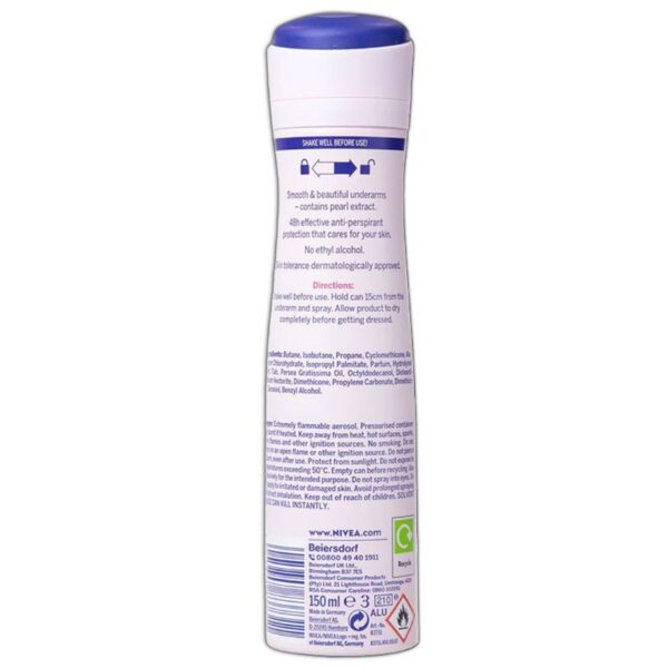 DEODORANTE NIVEA 150ML SPRAY  PEARL&BEAUTY - immagine 2