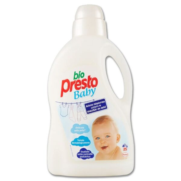 DETERSIVO LAVATRICE BIOPRESTO 25LAVAGGI 1,5L CAPI DELICATI BABY