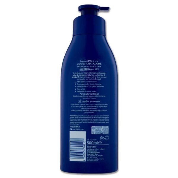 CREMA NIVEA FLUIDA 500ML NUTRIENTE BLU - immagine 3