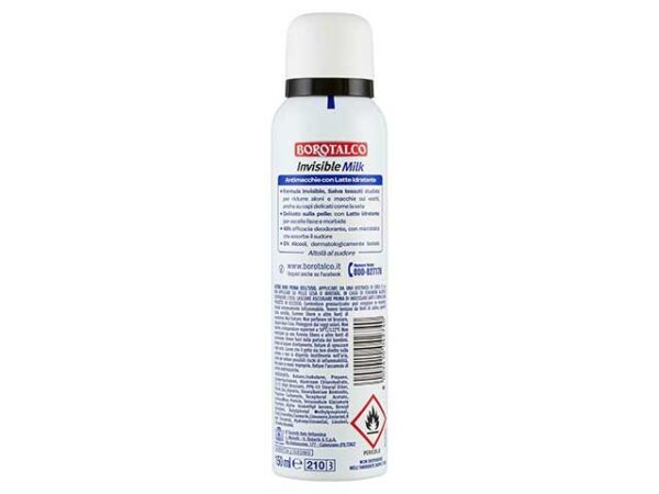 SPRAY BOROTALCO DEO 150 ML INVISIB.MILK - immagine 3