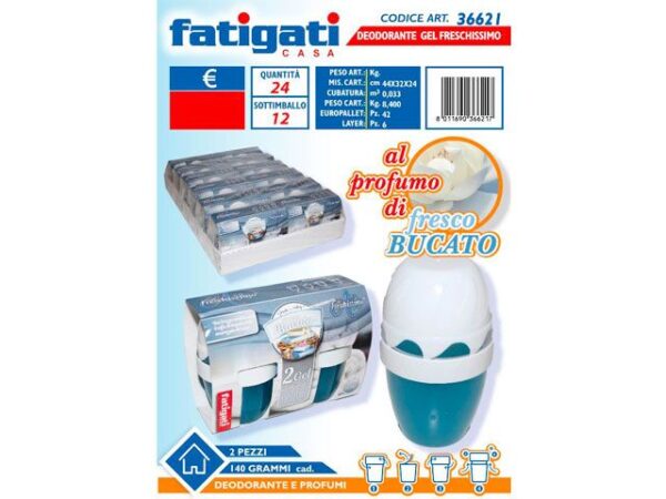 DEODORANTE AMB.GEL 140GR 2PZ FRES.BUCATO
