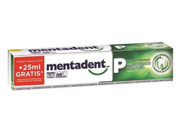 DENTIFRICIO MENTADENT 75PIÙ25ML  PREVENZIONE COMPLETA