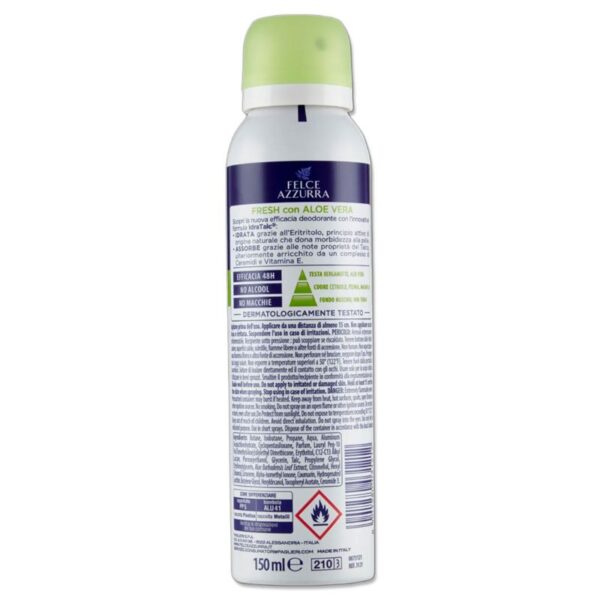 DEODORANTE FELCE AZZURRA 150ML SPRAY  FRESH - immagine 3