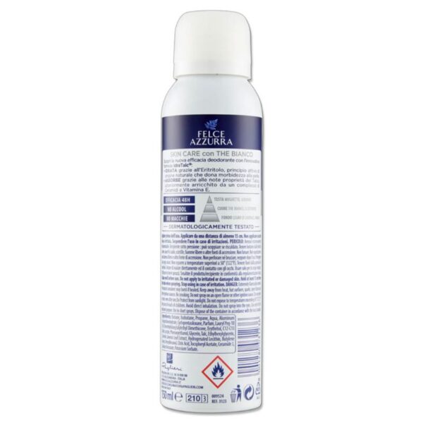 DEODORANTE FELCE AZZURRA 150ML SPRAY  SKIN CARE - immagine 3