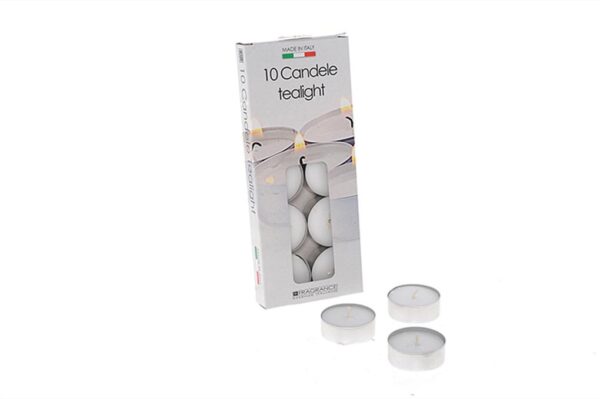 CANDELA TEALIGHT 10PZ BIANCA