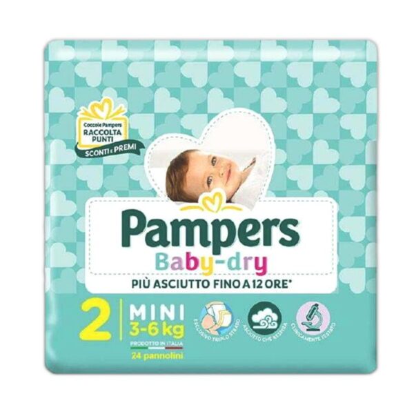 PANNOLINI PAMPERS BABY DRY 3-6KG MINI