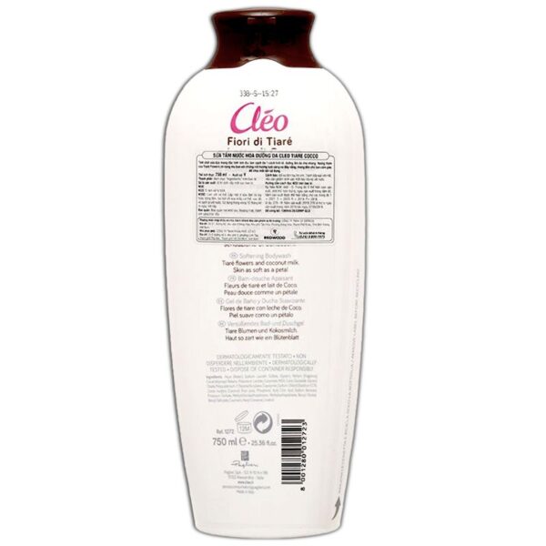 BAGNODOCCIA CLEO 750ML FIORI DI TIARE' E LATTE DI COCCO - immagine 2