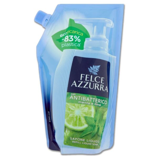 SAPONE LIQUIDO FELCE AZZURRA ECORICARICA 500ML ANTIBATTERICO