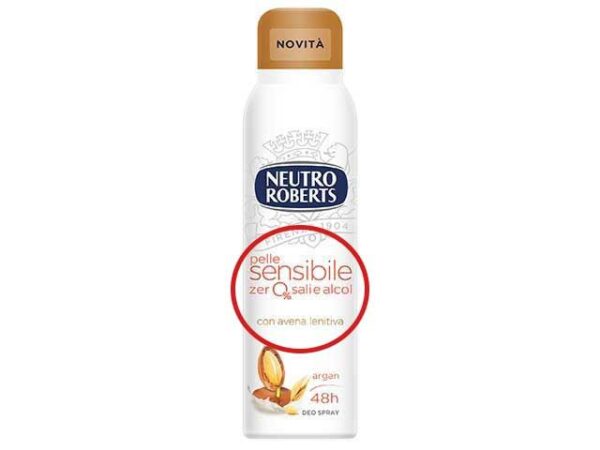 DEODORANTE NEUTRO ROBERTS 150ML SPRAY ARGAN - immagine 2