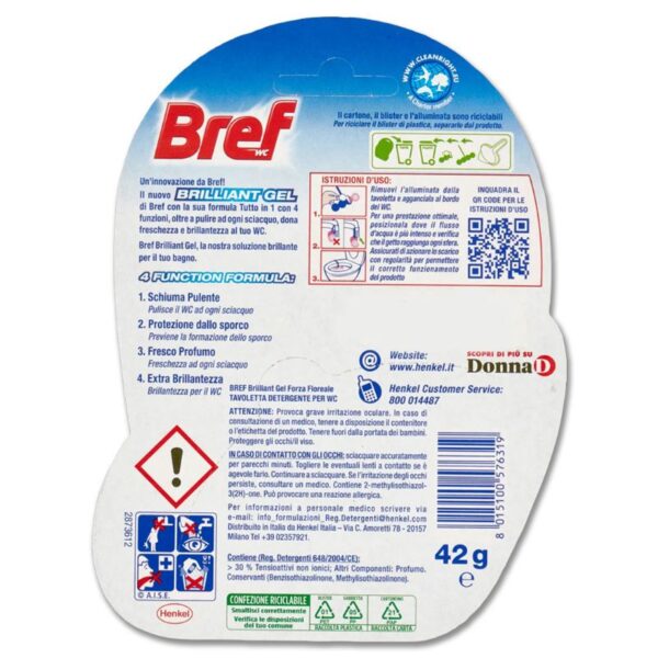 TAVOLETTA WC BREF BRILLIANT GEL 42G FORZA FLOREALE - immagine 3