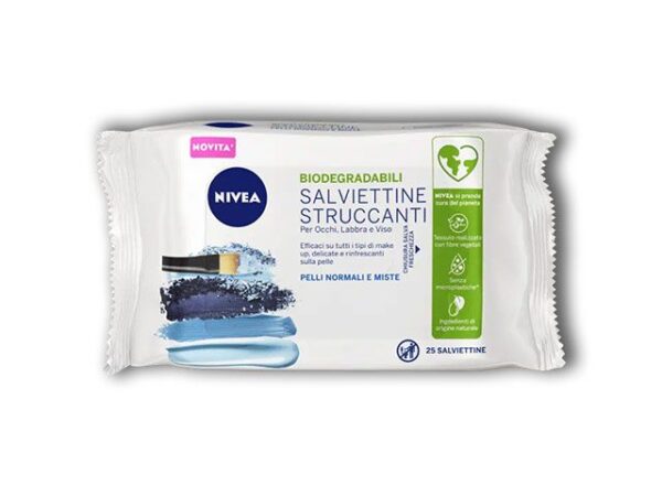 SALVIETTINE STRUCCANTI NIVEA 25PZ  RINFRESCANTI