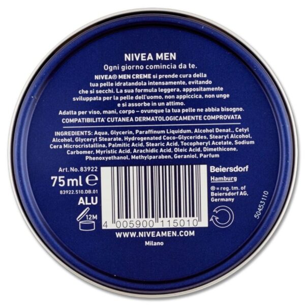 CREMA VISO MANI E CORPO NIVEA 75ML MEN - immagine 3