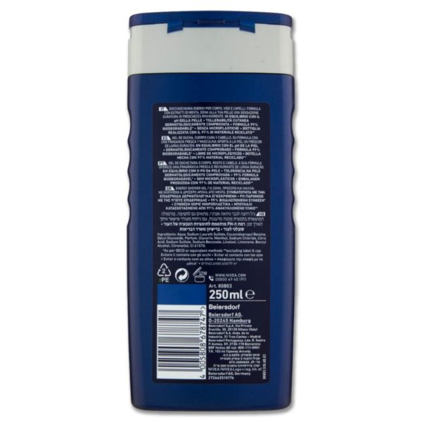 BAGNODOCCIA NIVEA 250ML MEN ENERGY - immagine 3