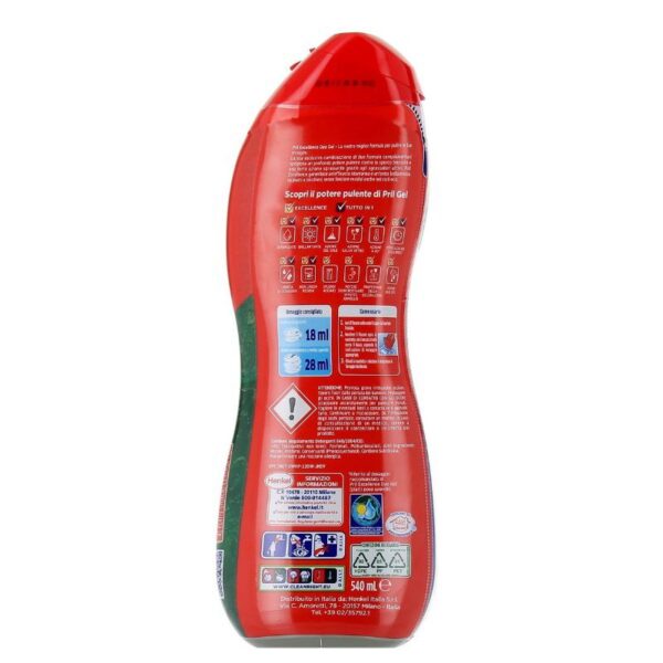 DETERSIVO GEL LAVASTOVIGLIE PRIL 540ML EXCELLENCE DUO SCIOGLI GRASSO - immagine 4