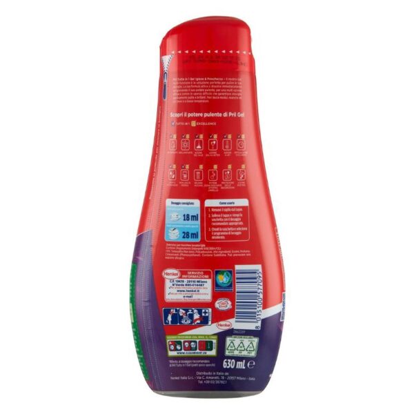 DETERSIVO GEL LAVASTOVIGLIE PRIL 630ML FRESCHEZZA - immagine 2