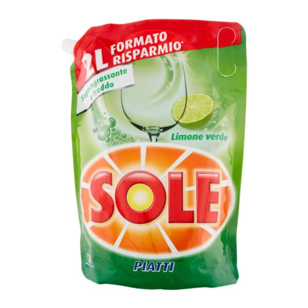 DETERSIVO PIATTI SOLE 2LT LIMONE VERDE