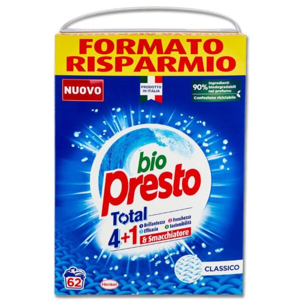 DETERSIVO LAVATRICE BIOPRESTO 62MISURINI POLVERE