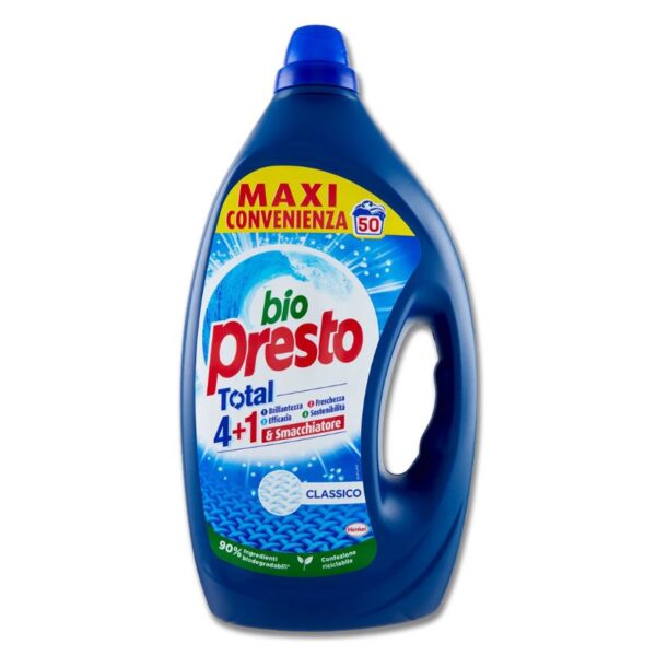 DETERSIVO LAVATRICE BIOPRESTO 50LAVAGGI 2250ML CLASSICO