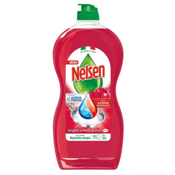 DETERSIVO PIATTI NELSEN 850ML   ARGILLA E MELOGRANO