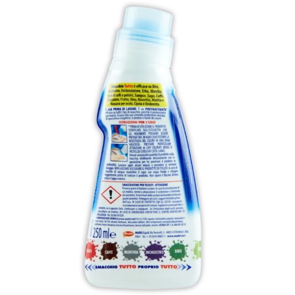 ADDITIVO SMACCHIOTUTTO 250ML  PRETRATTANTE CLASSICO - immagine 2