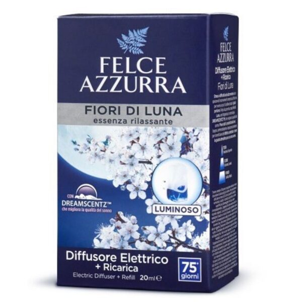 DIFFUSORE AMBIENTE ELETTRICO 20ML FELCE AZZURRA FIORI DI LUNA