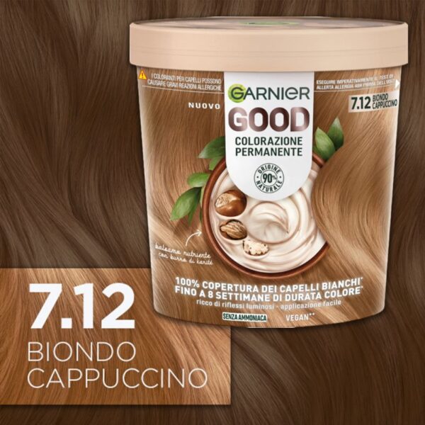 COLORAZIONE CAPELLI GARNIER GOOD 7.12 BIONDO CAPPUCCINO - immagine 3