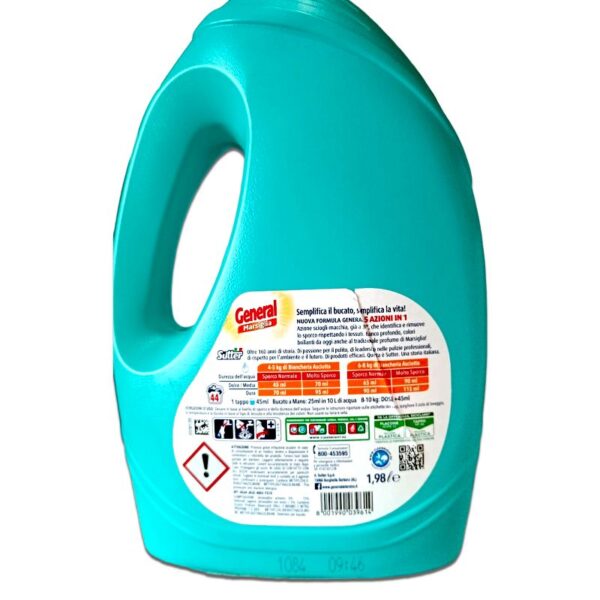 DETERSIVO LAVATRICE GENERAL 44 LAVAGGI 1,98L MARSIGLIA - immagine 2