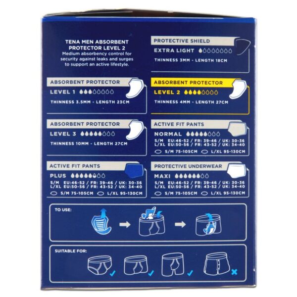 ASSORBENTI TENA MEN MEDIUM LEVEL 2 10PZ - immagine 2