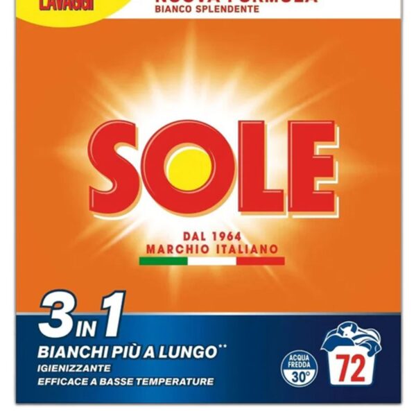 DETERSIVO LAVATRICE SOLE 72MIS. POLVERE - immagine 3