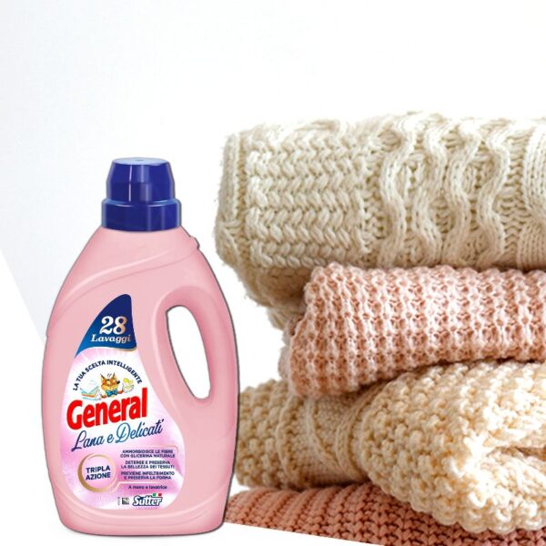 DETERSIVO LAVATRICE GENERAL 28LAVAGGI 1,40L LANA E DELICATI - immagine 3
