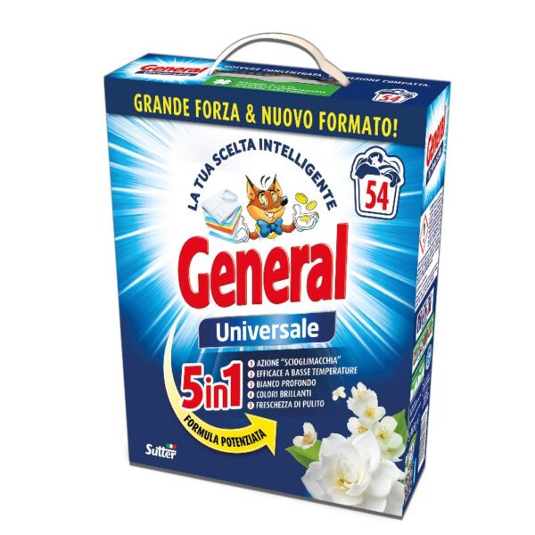 DETERSIVO LAVATRICE GENERAL 54 LAVAGGI 3KG POLVERE - immagine 2