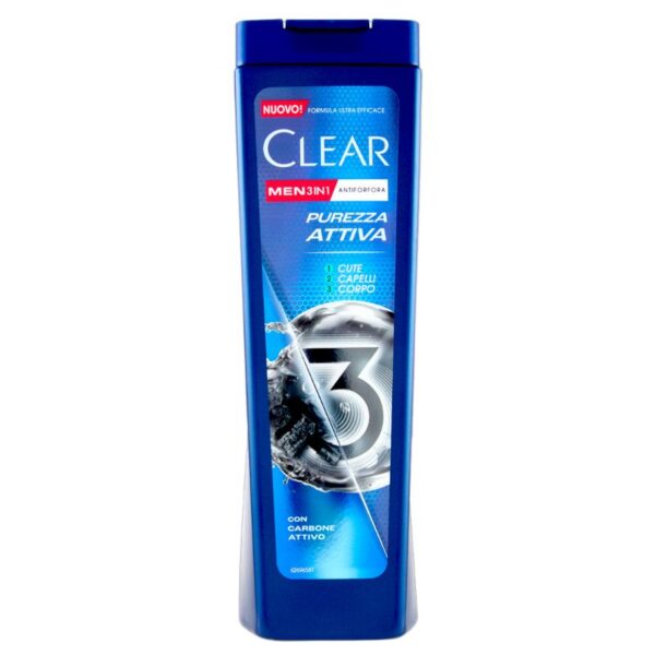 SHAMPOO CLEAR 225ML PUREZZA ATTIVA 3IN1