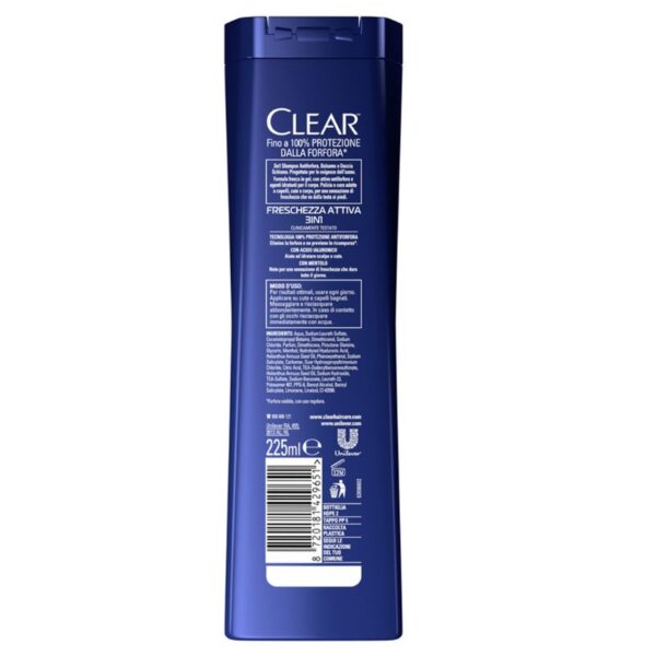 SHAMPOO CLEAR 225ML FRESCHEZZA 3IN1 - immagine 3