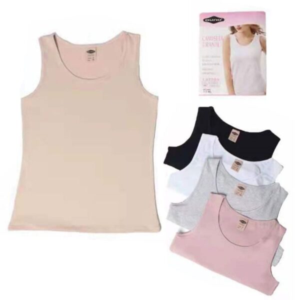CANOTTA DONNA COTONE S-L COLORI ASS.