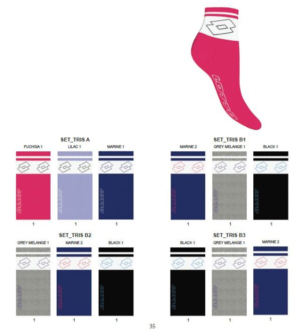 CALZINI BIMBA LOTTO MIDI 3PZ FANT.TG6-8