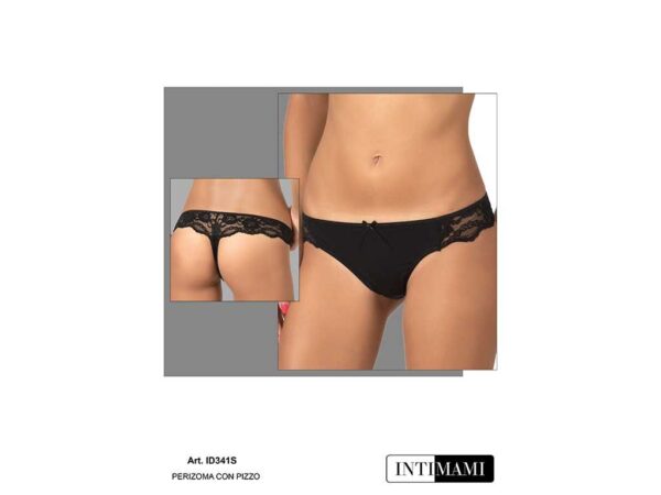 PERIZOMA DONNA INTIMAMI PIZZO 2-XS NERO