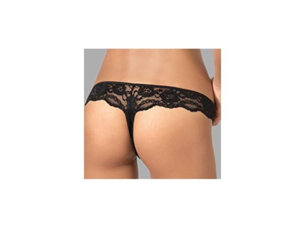 PERIZOMA DONNA INTIMAMI PIZZO 2-XS NERO - immagine 3