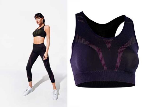 TOP SPORTIVO JADEA FITNESS S-M NERO-RASP