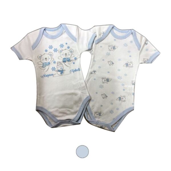 BODY 2PZ M/M NAZARENO GABRIELLI COTONE TG.18M COLORE CIELO