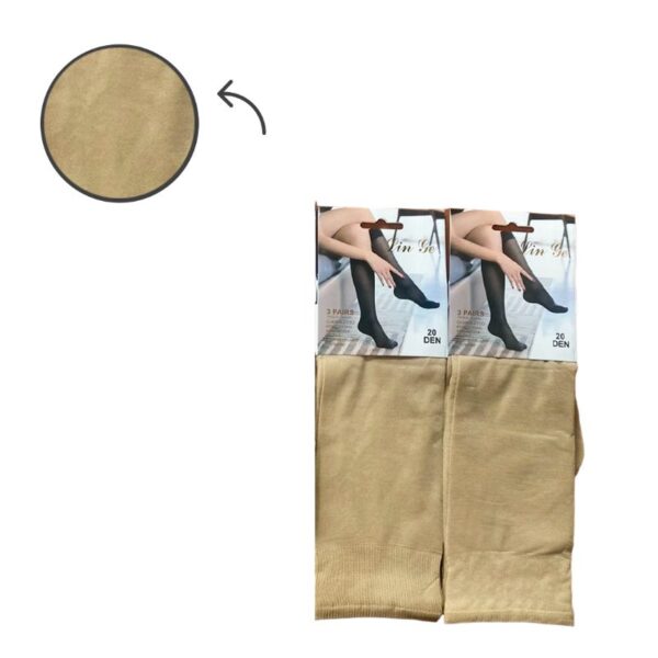 GAMBALETTI LUNGHI DONNA 3PAIA 20DEN  BEIGE - immagine 3
