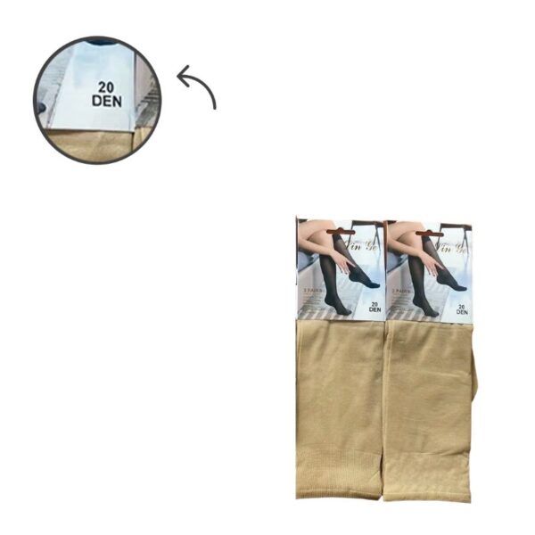 GAMBALETTI LUNGHI DONNA 3PAIA 20DEN  BEIGE - immagine 4