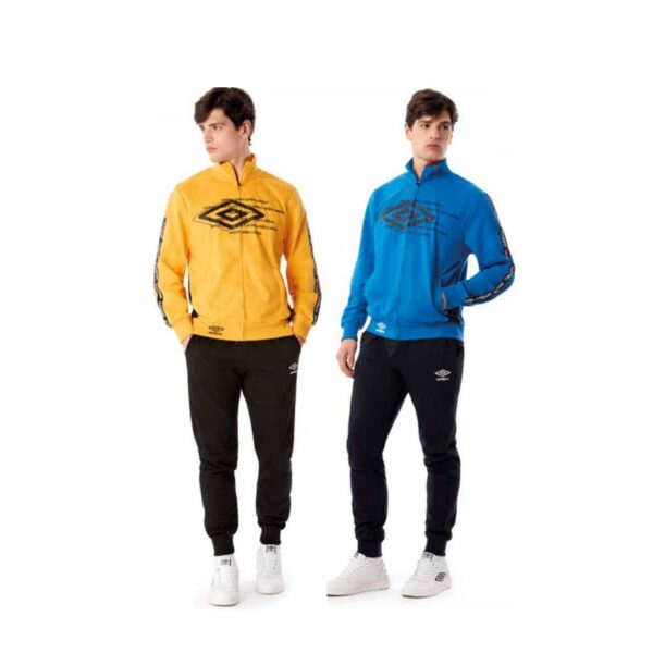 COMPLETO UOMO UMBRO FULL ZIP IN FELPA TG.M/L/XL/XXL ASSORTITO