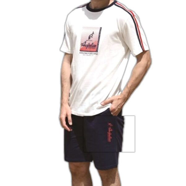 COMPLETO UOMO AUSTRALIAN IN COTONE M/M T-SHIRT E PANTALONCINO M/L/XL/XXL ASS. - immagine 2