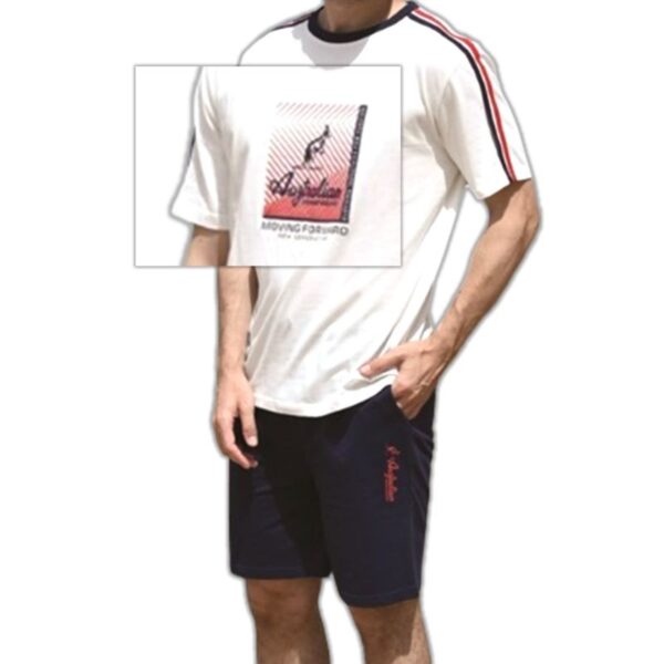 COMPLETO UOMO AUSTRALIAN IN COTONE M/M T-SHIRT E PANTALONCINO M/L/XL/XXL ASS. - immagine 3