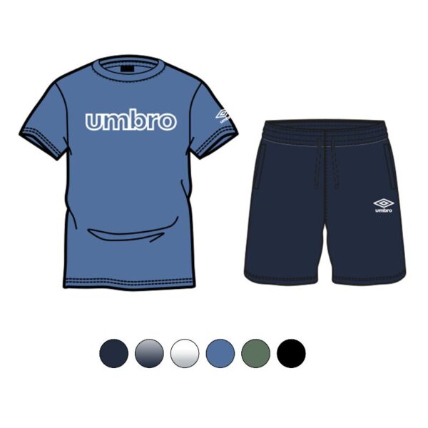 COORDINATO UOMO MARE UMBRO FRENCH TERRY T-SHIRT E PANTALONCINO TG.ASS.COL.ASS.