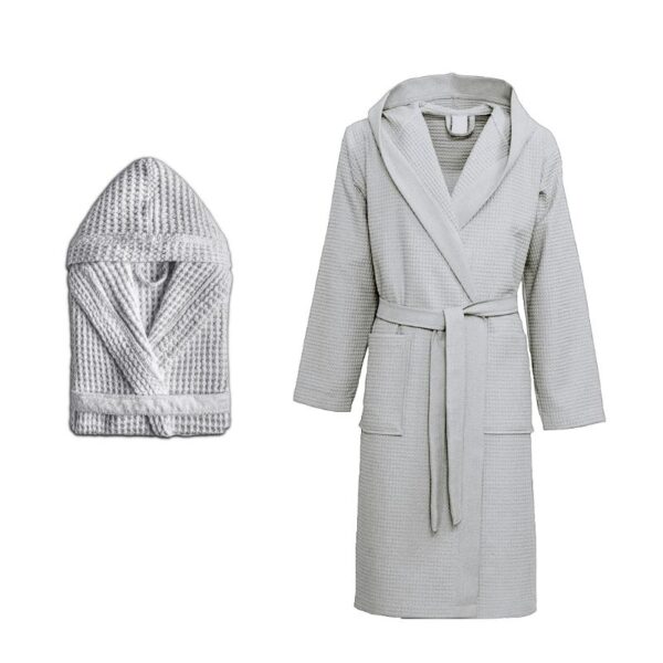 ACCAPPATOIO PROCIDA TG.XL/XXL GRIGIO NIDO D'APE CON CAPPUCCIO