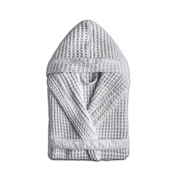ACCAPPATOIO PROCIDA TG.XL/XXL GRIGIO NIDO D'APE CON CAPPUCCIO - immagine 2