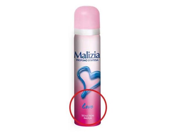 DEODORANTE MALIZIA 75ML SPRAY LOVE - immagine 2